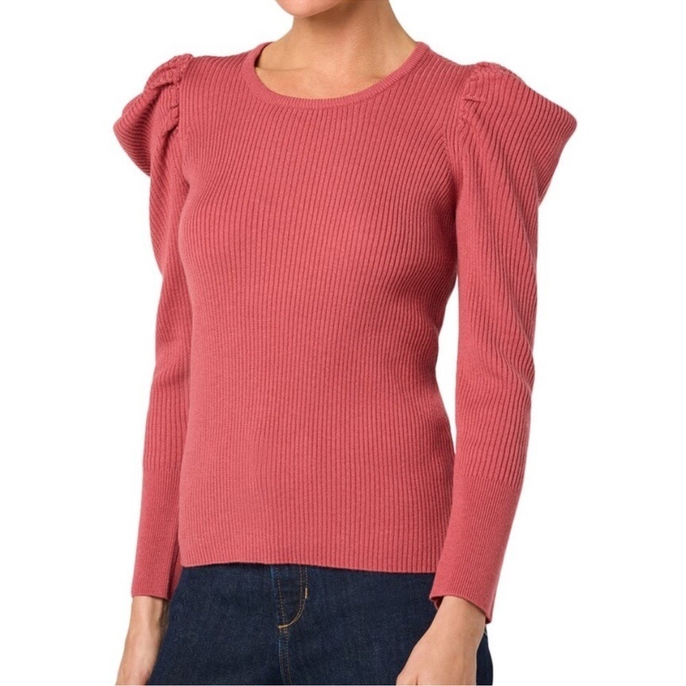 JOE'S JEANS $148 WOOL &‎ CASHMERE-BLEND ribbed slate rose NWT size XS